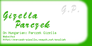 gizella parczek business card